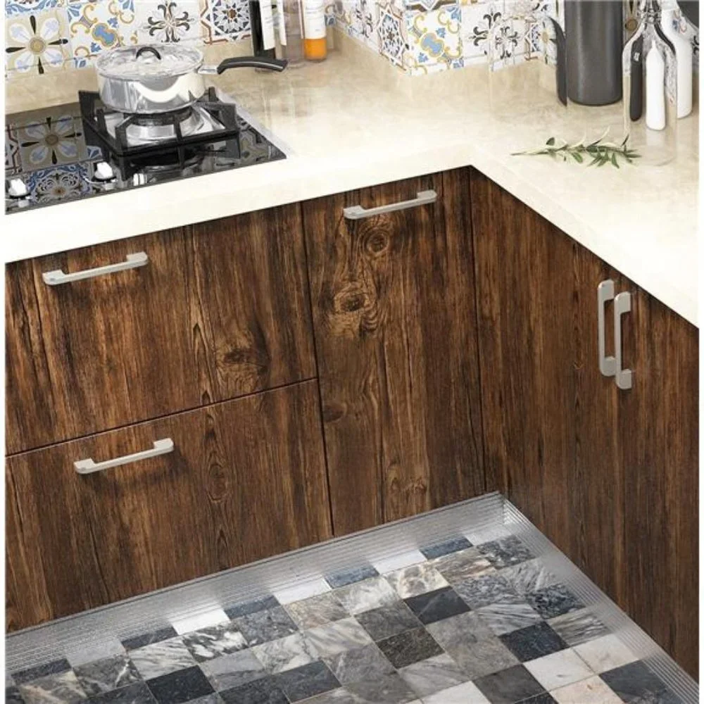 Thick Brown Birch Wood Contact Paper Self Adhesive Wallpaper15.8